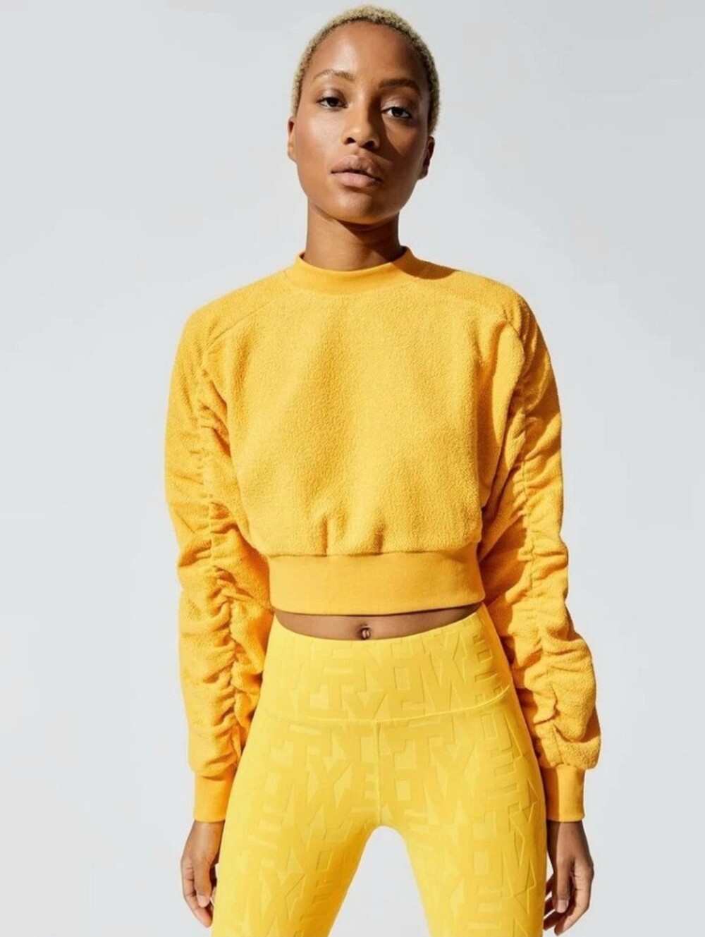 Twenty Montreal Sunnyside Dolman Sleeve Ruched Textured Knit Top Size S